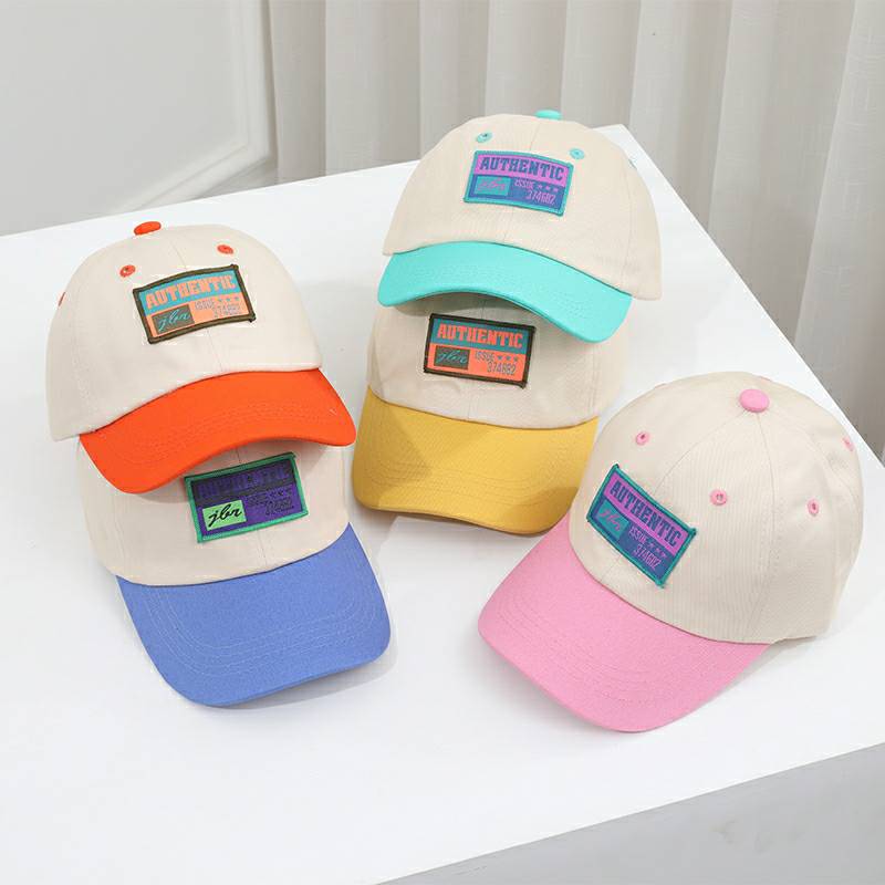 ☆พร้อมส่ง☆หมวกเด็ก 6เดือน-3ปี หมวกเด็กผู้ชาย หมวกเด็กอ่อน หมวกเด็กผู้หญิง หมวกแก็ปเด็ก หมวกเบสบอล แก็ปเด็กปีกแข็ง สีพาสเทล รอบหัว:50-52 cm