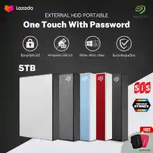 ภาพขนาดย่อของภาพหน้าปกสินค้าSeagate 5TB One Touch with password USB 3.0 HDD External Hard Drive Portable (STKZ500040X) จากร้าน Seagate Online. บน Lazada