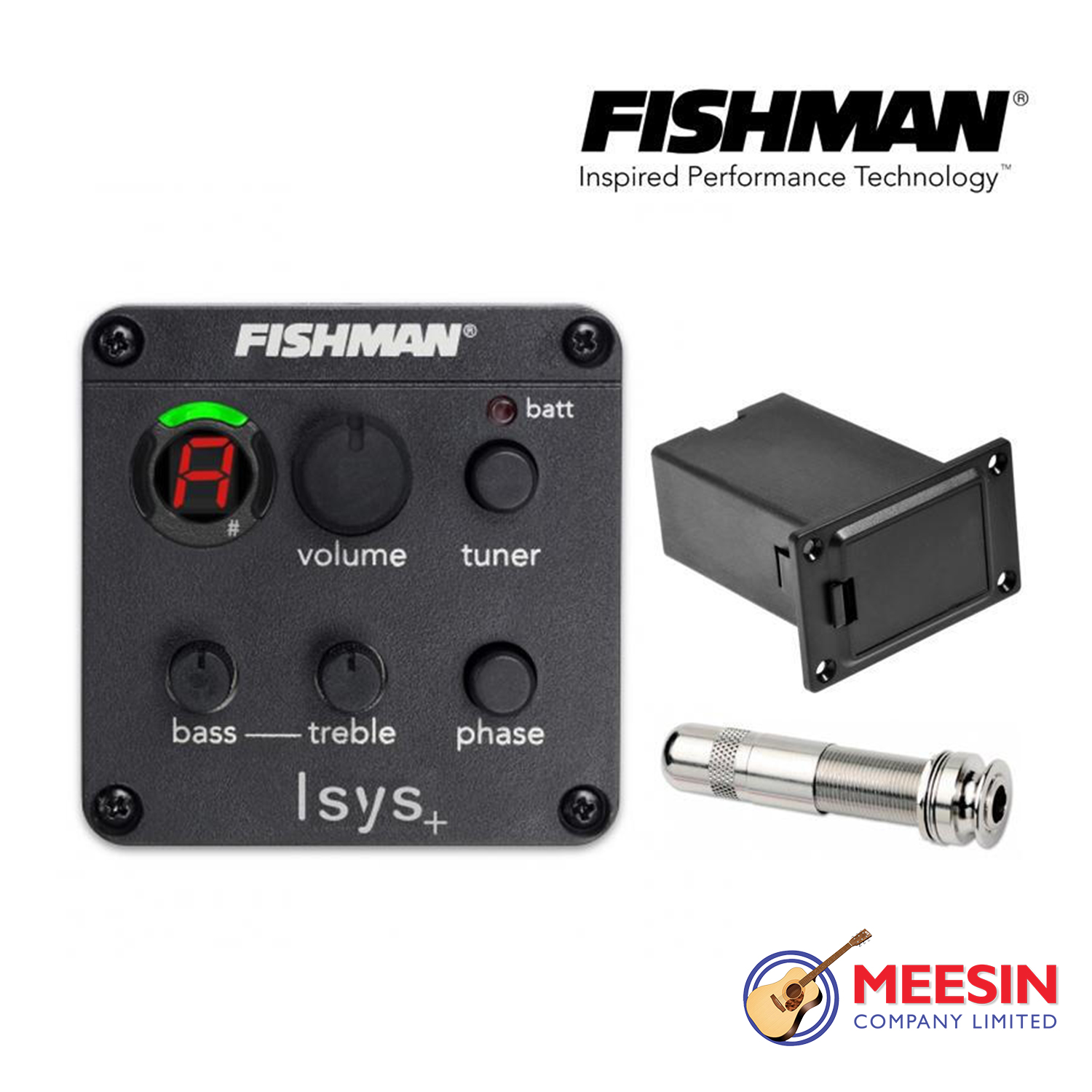 ปิ๊กอัพกีตาร์โปร่ง Fishman® Isys+รุ่น PSYBAAMAA แบบติดตั้งด้านข้าง