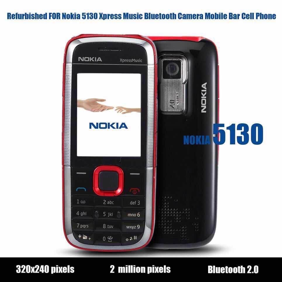 Nokia 5130 Xpress Music Original โทรศัพท์มือถือ ปุ่มโทรศัพท์ใช้ได้ AIS DTAC TRUE 4G ซิมการ์ด แป้นภาษาไทยแข็งแรงทนทานเหมา