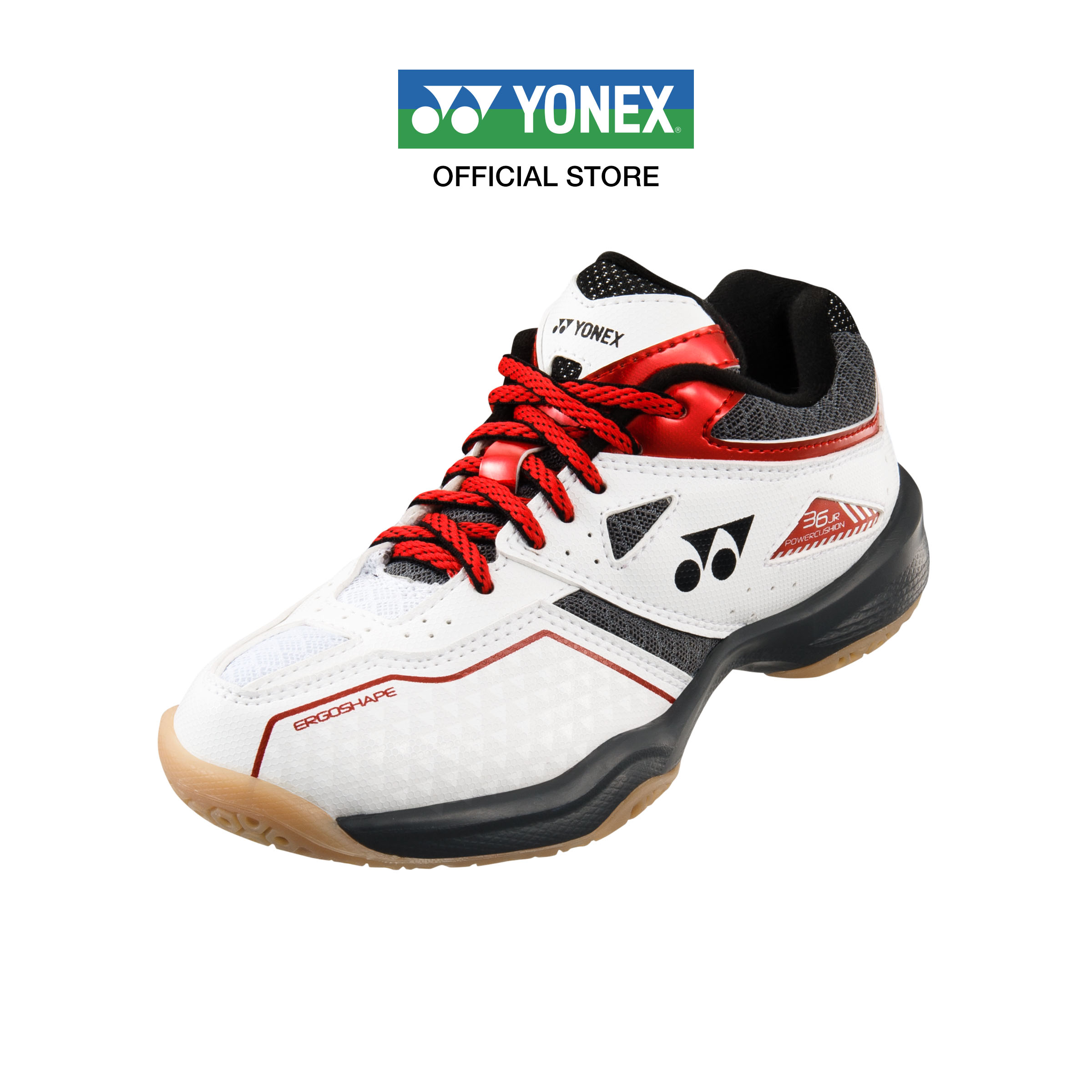 (SIZE US MEN) รองเท้าแบดมินตันเด็ก YONEX รุ่น POWER CUSHION 36 JUNIOR (SHB36JR) รองเท้าสำหรับเด็กผู้เริ่มต้นเล่นแบดมินตัน มีคุณสมบัติที่ช่วยรองรับแรงกระแทก