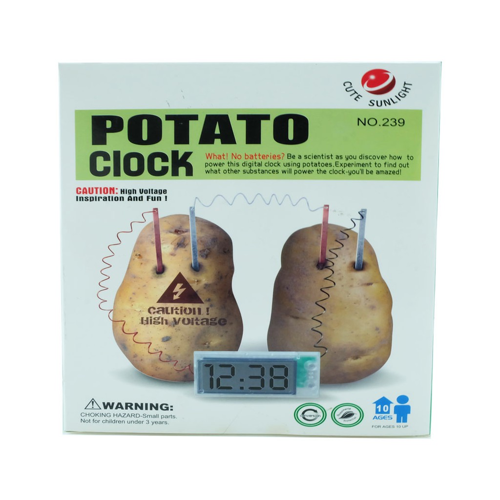 NP ชุดพลังงานมันฝรั่ง ของเล่นทดลองวิทยาศาตร์ Potato Clock experiment