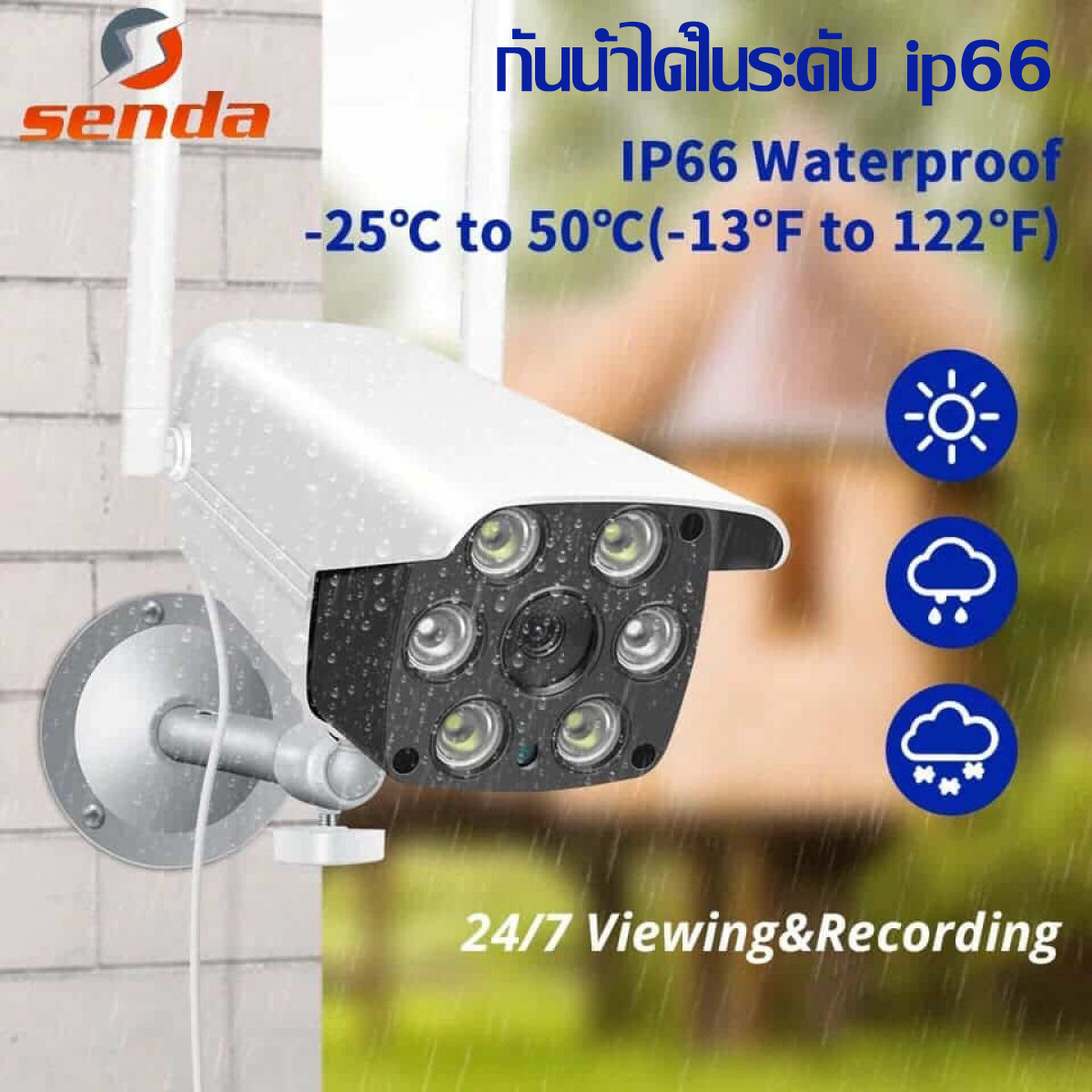 OUTDOOR WIFI IP CAMERAกล้องไร้สาย Home IP Security Camera กล้องวงจรปิดไร้สาย ไร้สายกล้อง การตรวจสอบอินฟราเรดคืน ip camera wifi outdoor cctv（APP:V380）