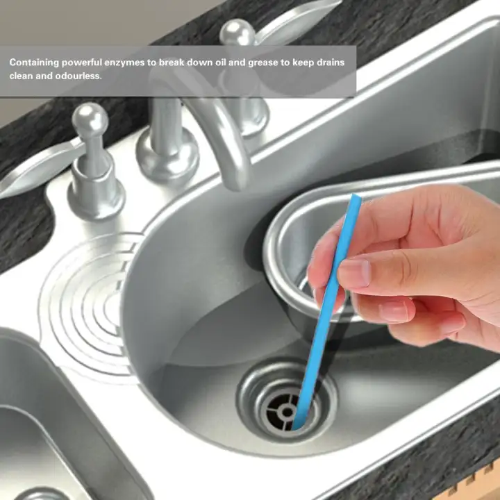 12pcs Set Pipeline Bathtub Drain Cleaner Decontamination Rod Sani Drain Cleaner Decontamination Rod Sani