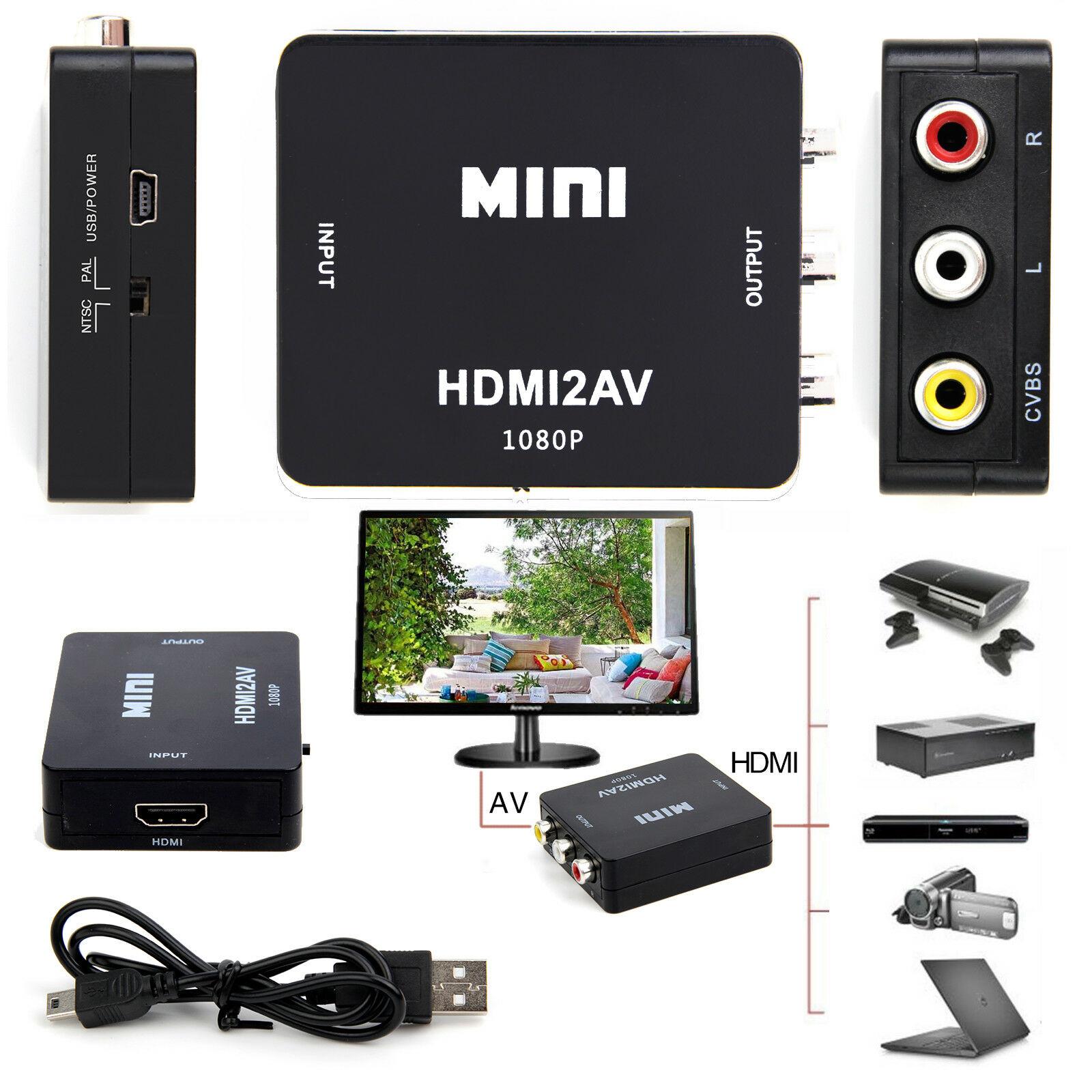 HDMI to AV Converter (1080P) แปลงสัญญาณภาพและเสียงจาก HDMI เป็น AV