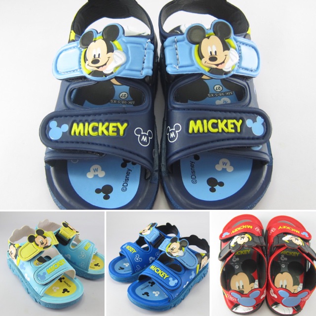 ⚡️พร้อมส่ง‼️ลิขสิทธิ์แท้ -Disney รองเท้าเด็กรัดส้น รองเท้าเด็กผู้ชาย mickeymouse รสน.มิ้กกี้