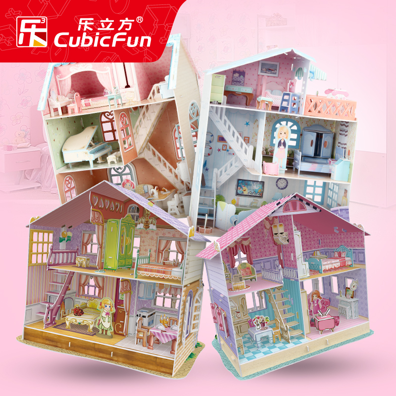 CubicFun 3D Puzzle - โมเดลบ้านเด็ก ของเล่นเด็กผู้หญิง สวยๆ แสนหวาน น่ารัก เสริมพัฒนาการเด็กสร้างสรรค์ โมเดลบ้าน โมเดลบ้านจำลอง