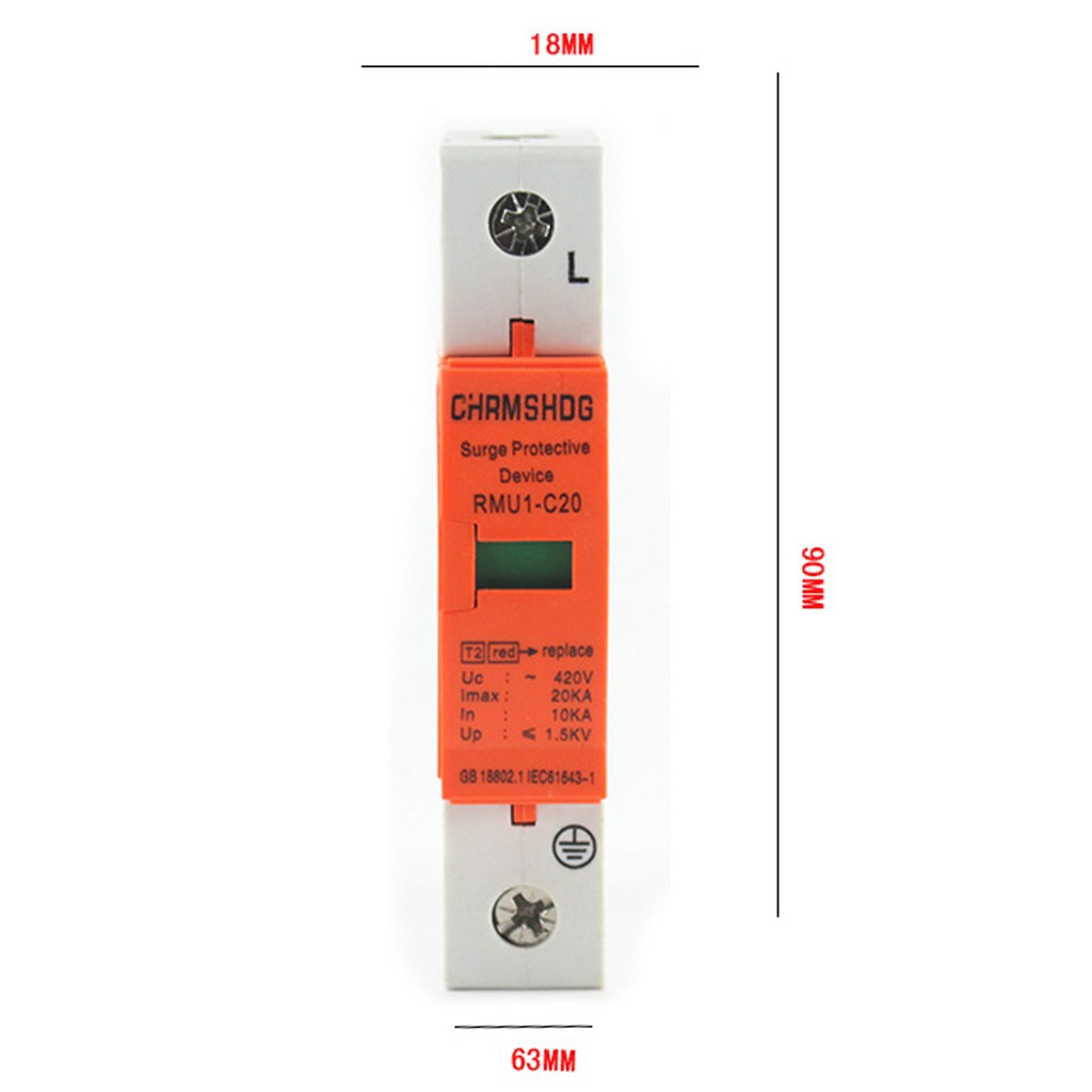 AC Surge Protector Device SPD 30KA-60KA ป้องกันฟ้าผ่า ไฟกระชาก ฟ้าผ่า สำหรับไฟบ้าน