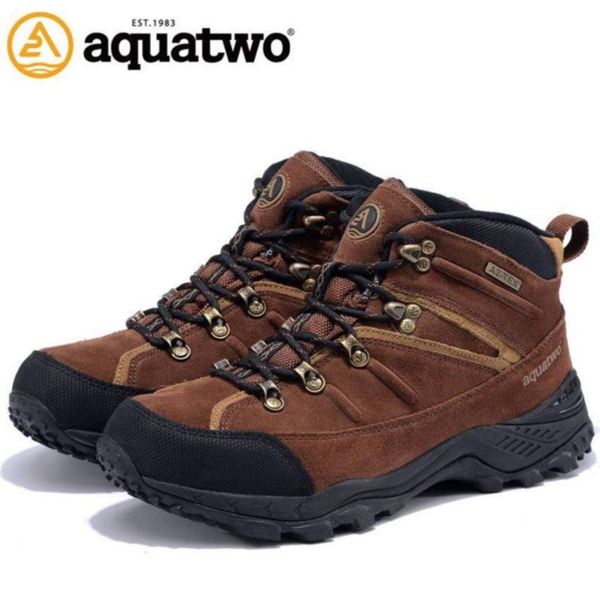 โปรโมชั่น Aquatwo Hiking Boots หนังแท้ กันน้ำ สำหรับเดินป่า ปีนเขา รุ่นS943 (สีน้ำตาลเข้ม) ลดกระหน่ำ รองเท้า วิ่ง รองเท้า ฟุตบอล รองเท้า แบดมินตัน รองเท้า กอล์ฟ
