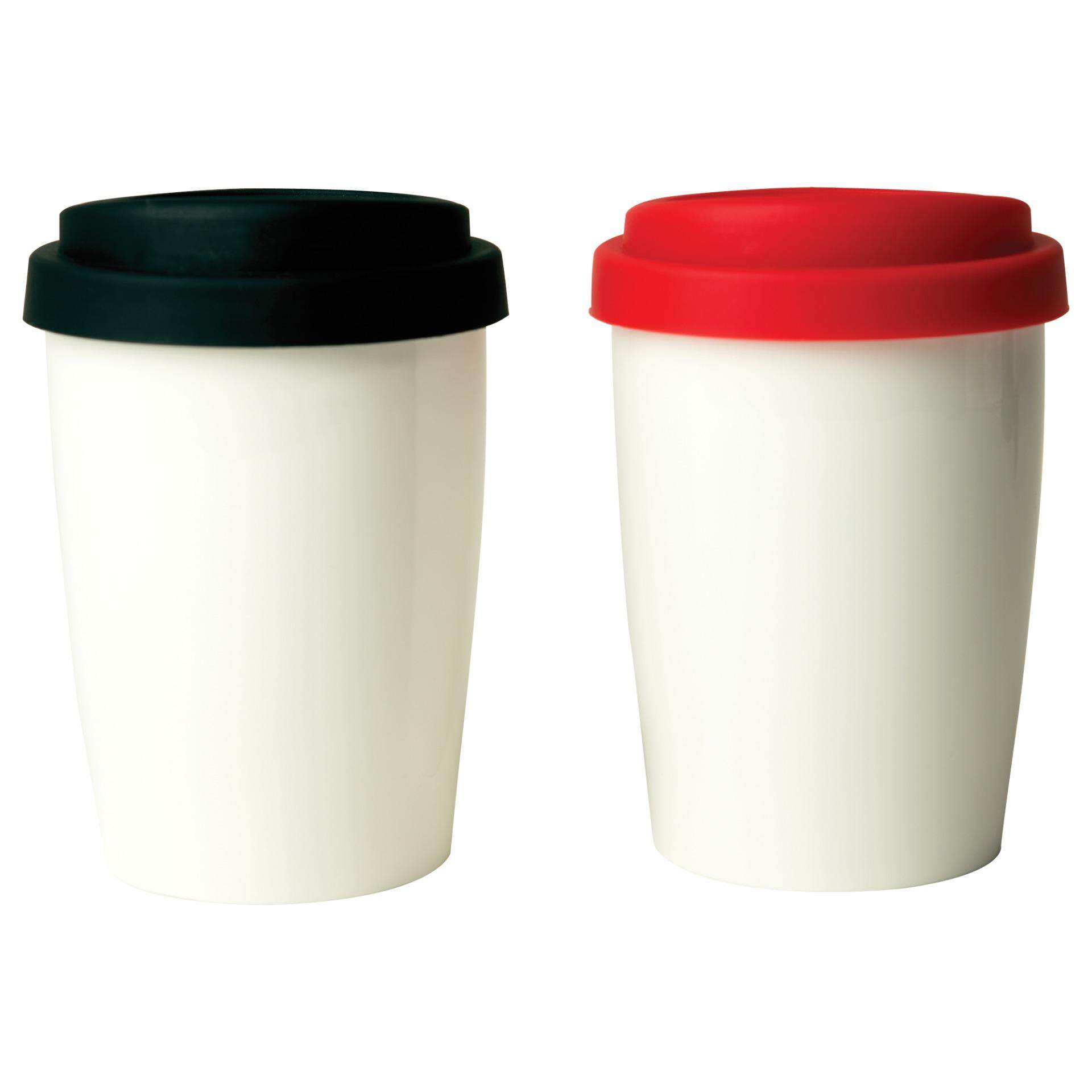แก้วเซรามิค แก้วกาแฟ แก้วชา ผนังสองชั้น รักษาอุณหภูมิ จับไม่ร้อนมือ By Scanproducts Double Wall 2 Thermo mug 28cl=2 ใบ