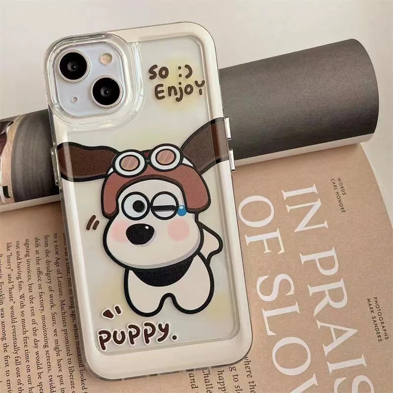 For IPhone 14 Pro Max IPhone Case Thickened TPU Soft Case Clear Case Shockproof Plating Button Cute Cartoon Compatible for 13 Pro Max