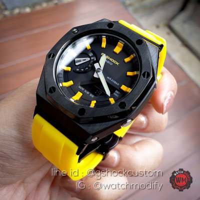 G-Shock GA-2110SU Custom Steel Case Yellow Rubber CASIOAK G-Shock GA-2110SU Custom Steel Case Yellow Rubber CASIOAK