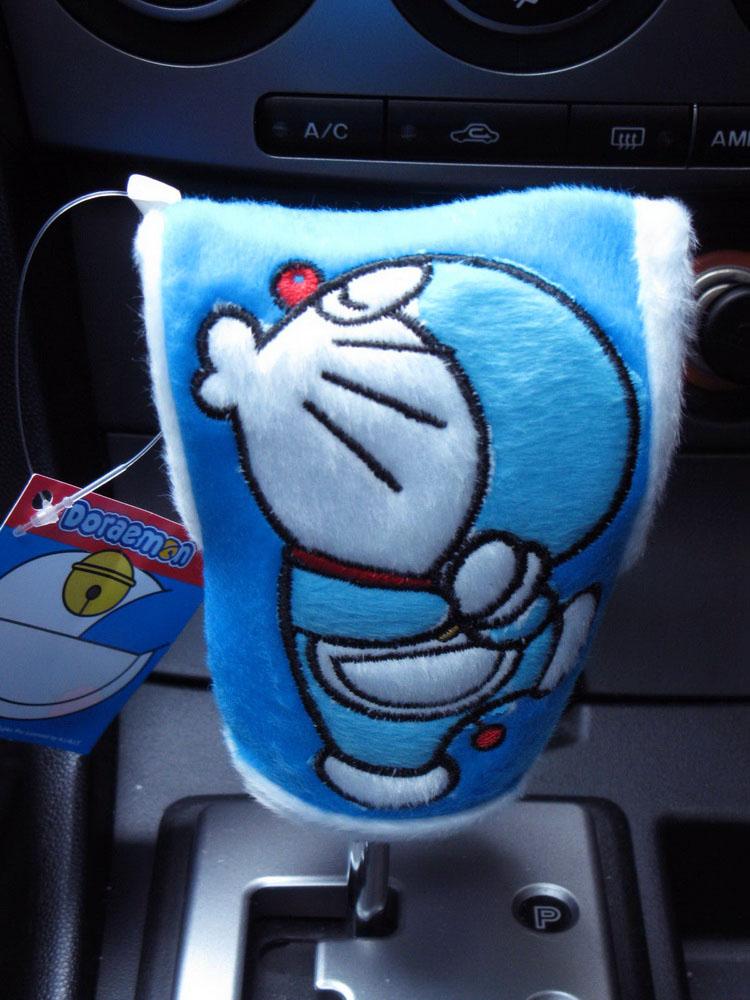 ลิขสิทธิ์แท้ โดราเอมอน ที่หุ้มเกียร์อัตโนมัติ หุ้มเกียร์ออโต้ ผ้าหุ้มเกียร์กันรอยและสิ่งสกปรก Doraemon Car Truck SUV Van Automatic Shift Knob Gear Stick Cover Blue #E