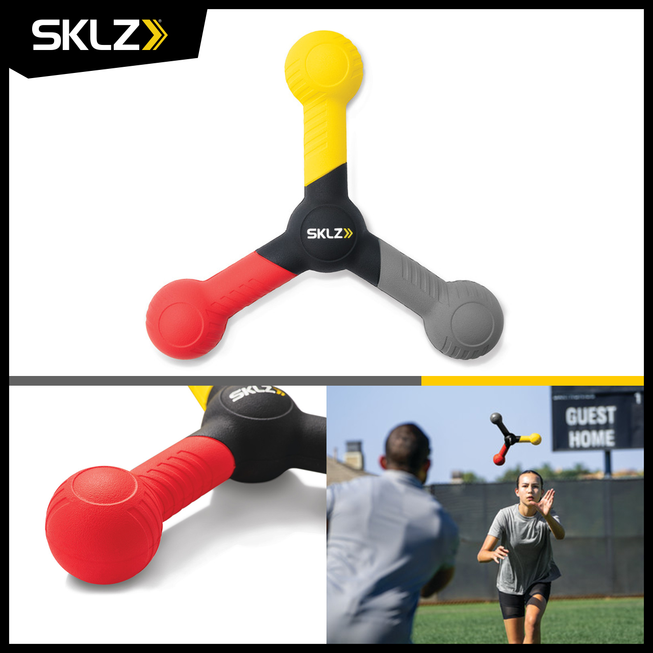 SKLZ - Reactive Catch ด้ามสีฝึกทักษะการตอบสนองสายตาและสมองในการตัดสินใจของผู้เล่นให้เร็วขึ้น มีแอพฝึกอบรม