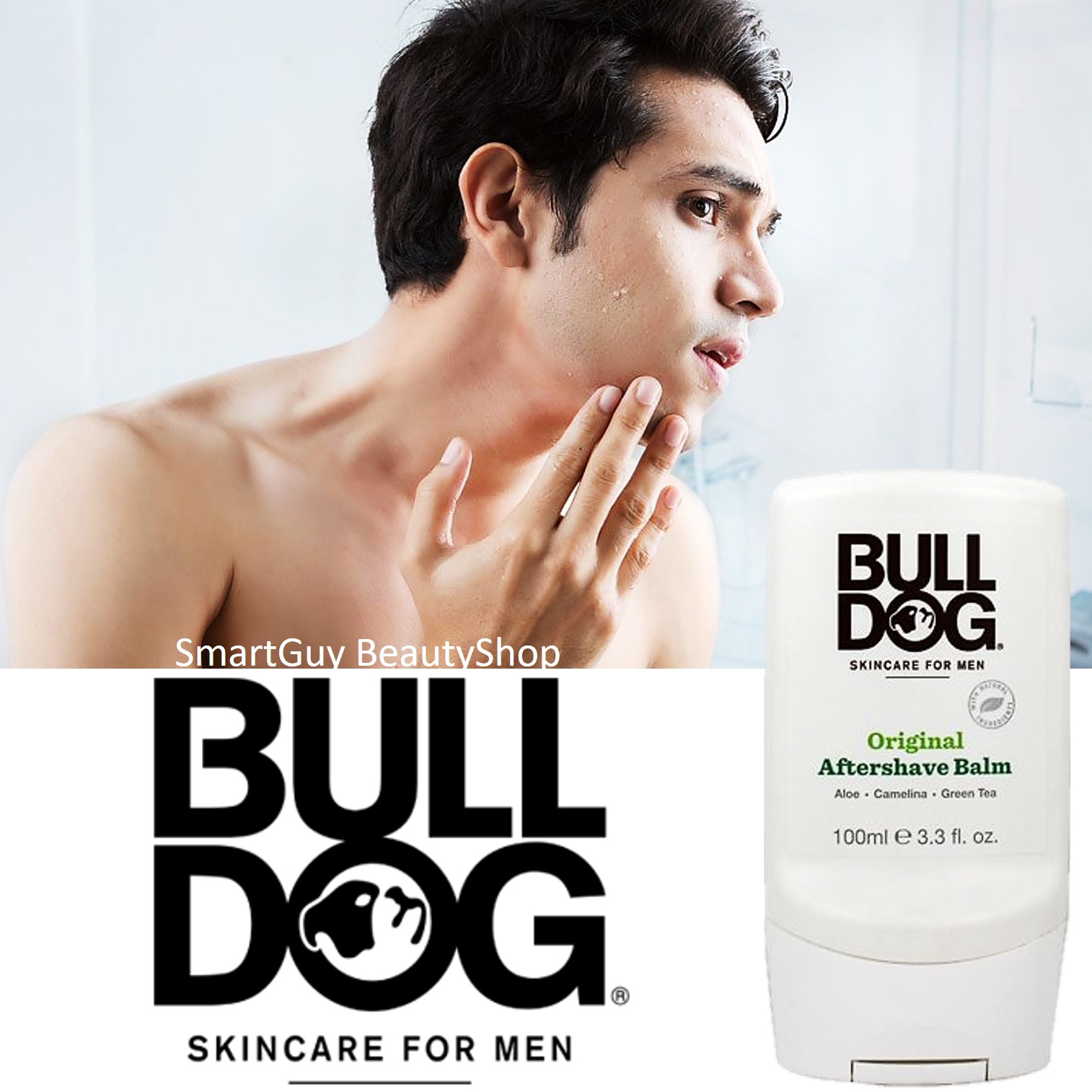 BULLDOG Skincare For Men Original Aftershave Balm 100ml. ผลิตภัณฑ์บำรุงผิวหลังการโกนหนวดสูตรอ่อนโยนกับผิวหน้าสำหรับผู้ชาย