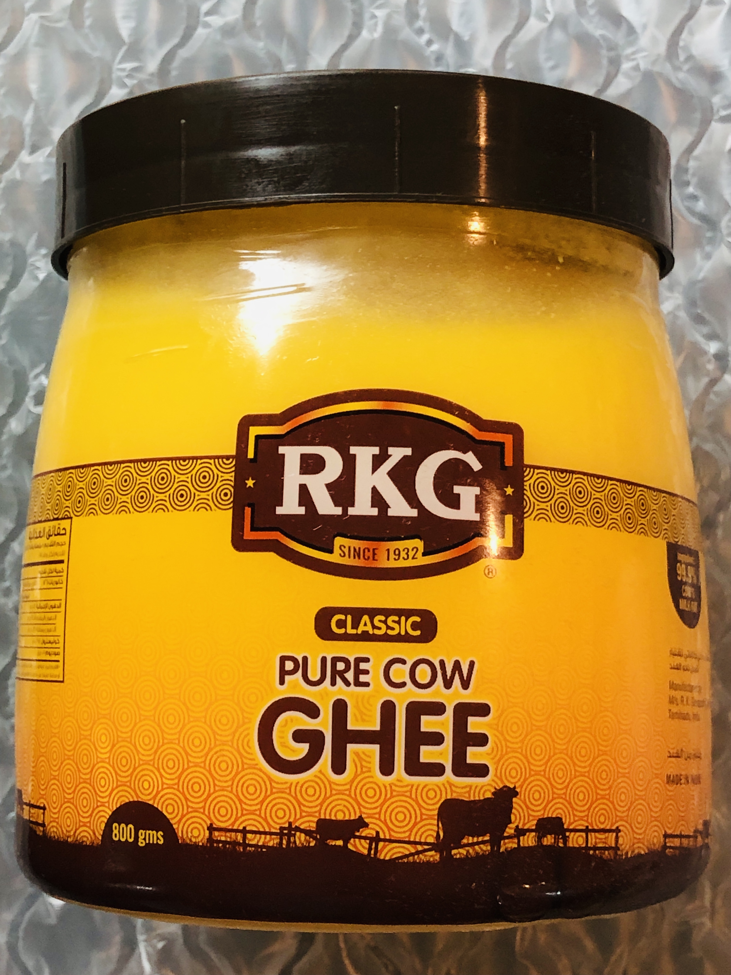 RKG PURE COW GHEE 800g เนยกีใสคีโต นมวัว 100% จากอินเดีย (Clarified Butter) ??.