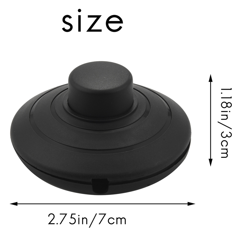 1pcs Black In-line Lamp Foot Switch Push Power Pedal Light FootSwitch