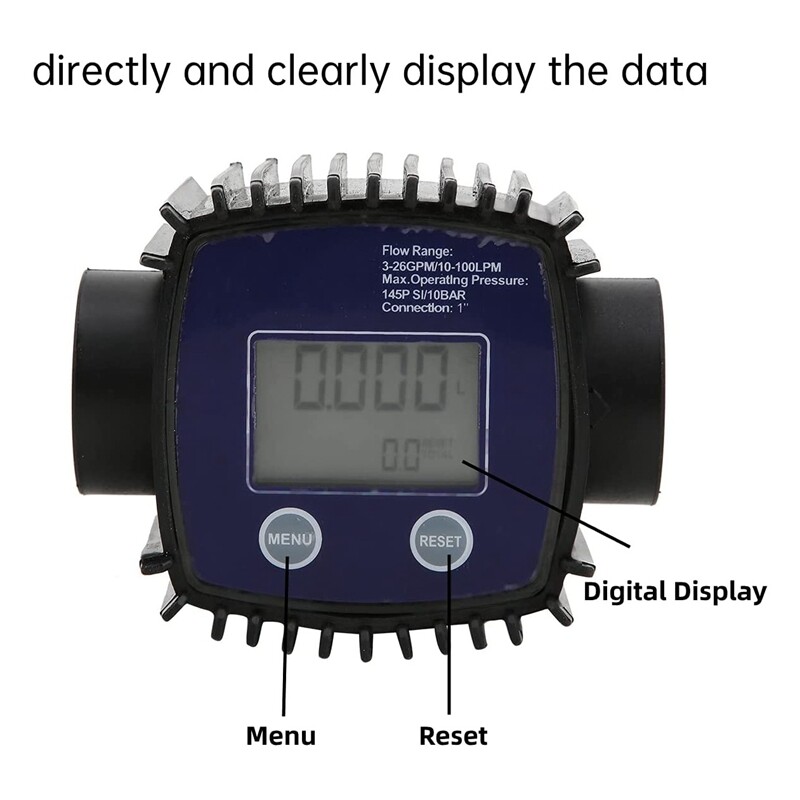 High Accuracy Water Diesel Flow Meter Flowmeter 1inch Internal Thread Flow Sensors Maxmartt Flowmeter Digital Display