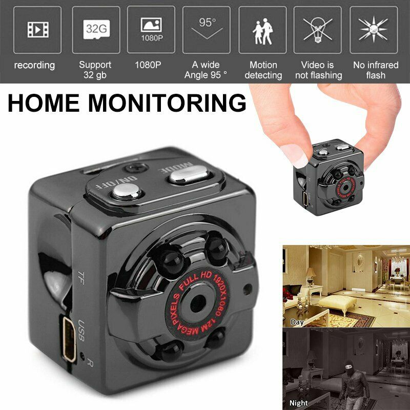 กล้องขนาดเล็ก Mini SQ8 Camera Full HD 1080P กล้องจิ๋วขนาดเล็ก กล้องซ่อนไร้สาย กล้องกีฬา Car DV VCR Car Driving Recorder Mini Night Video Recorder Camera