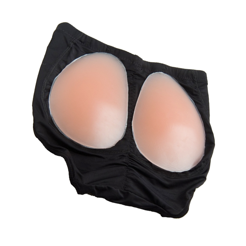 Buttocks Women Silicone Pad Padded Panties False Butt Lift With Silicone Pads Removable Hip Butt Enhancer Fake Ass Black S