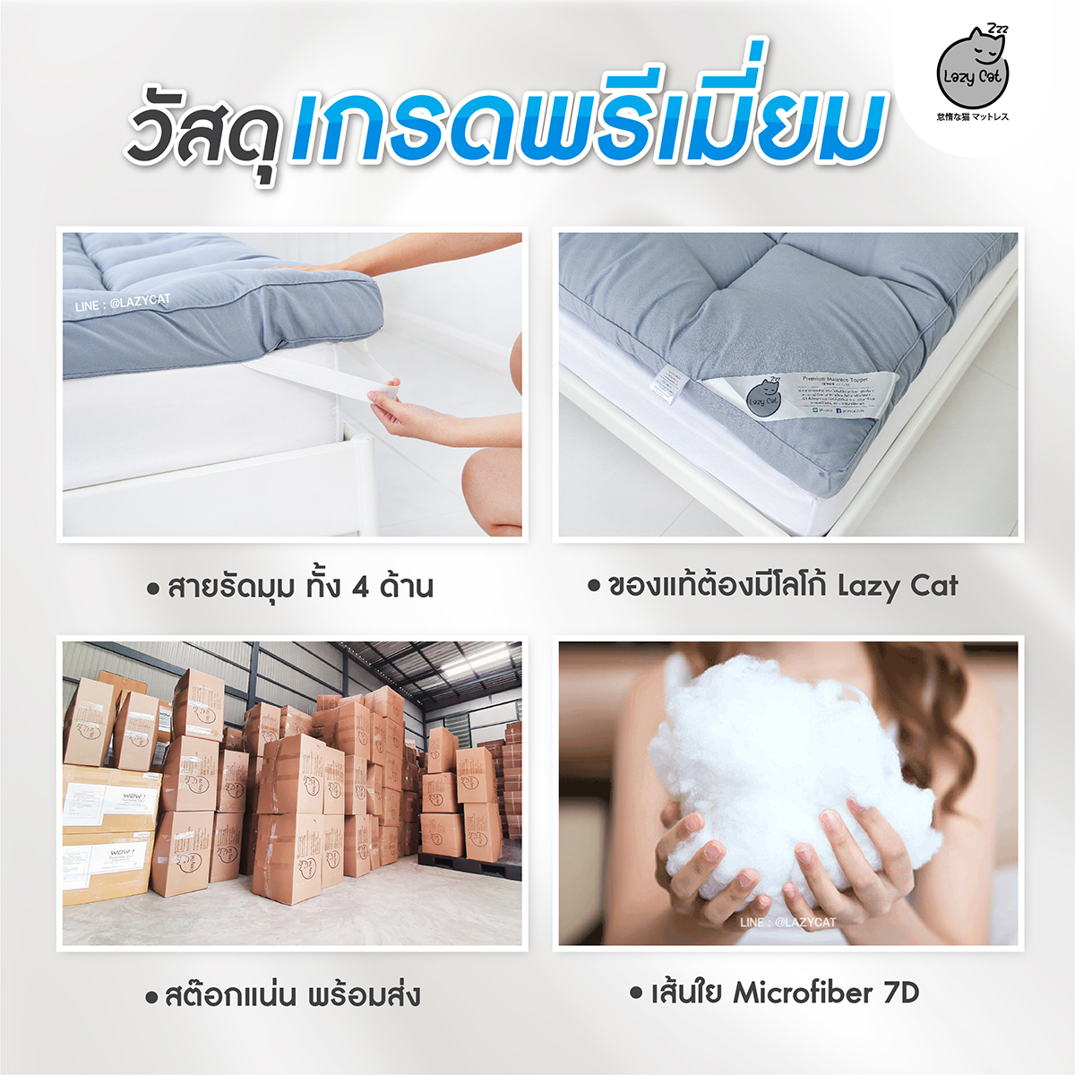 Lazy Topper ท็อปเปอร์ Topper Lazy Cat รุ่น 2-in-1 หนานุ่ม ((.ส่งฟรี .)) ที่นอนทอป ...