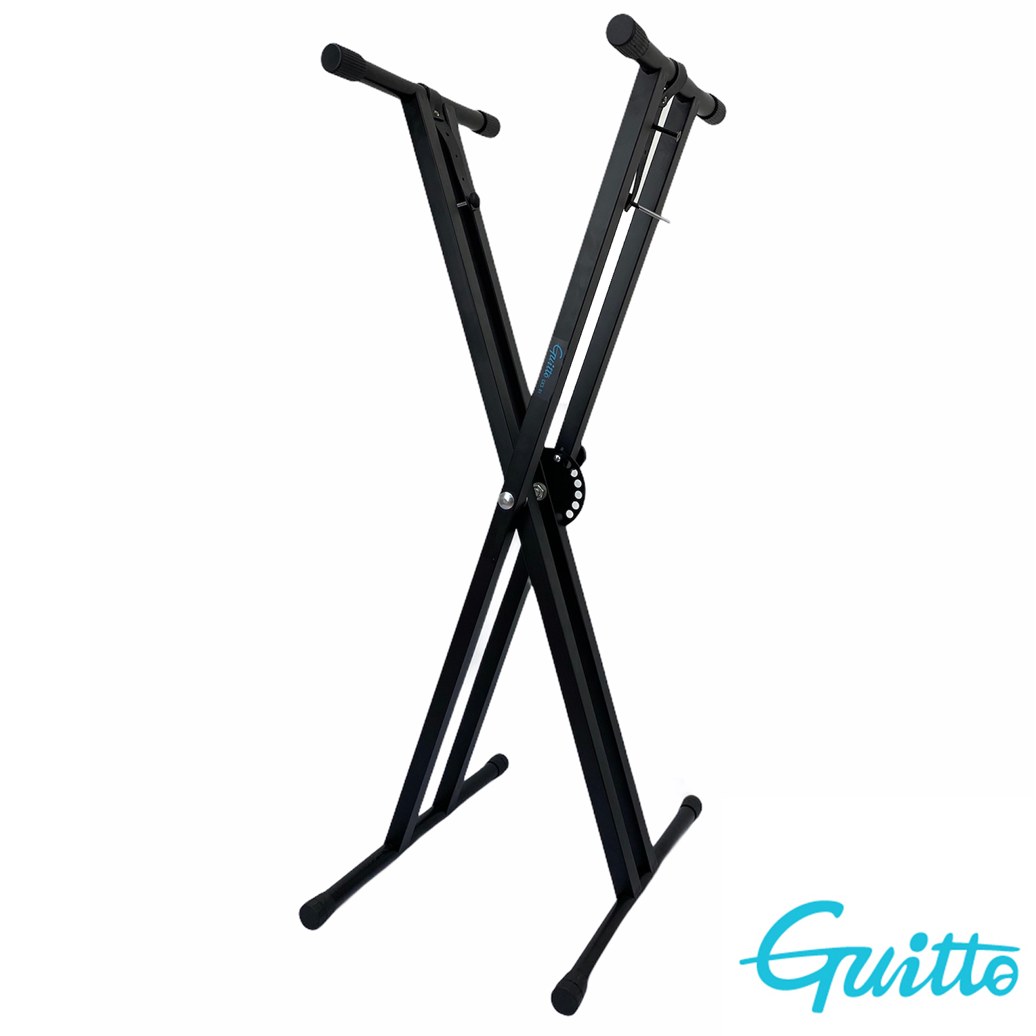 Guitto GKS-01 ขาตั้งคีย์บอร์ด แบบตัว X โลหะ ขาคู่ อย่างดี ปรับได้ 7 ระดับ ตั้งแต่ 45-99 ซม. (Double Brace Keyboard Stand)