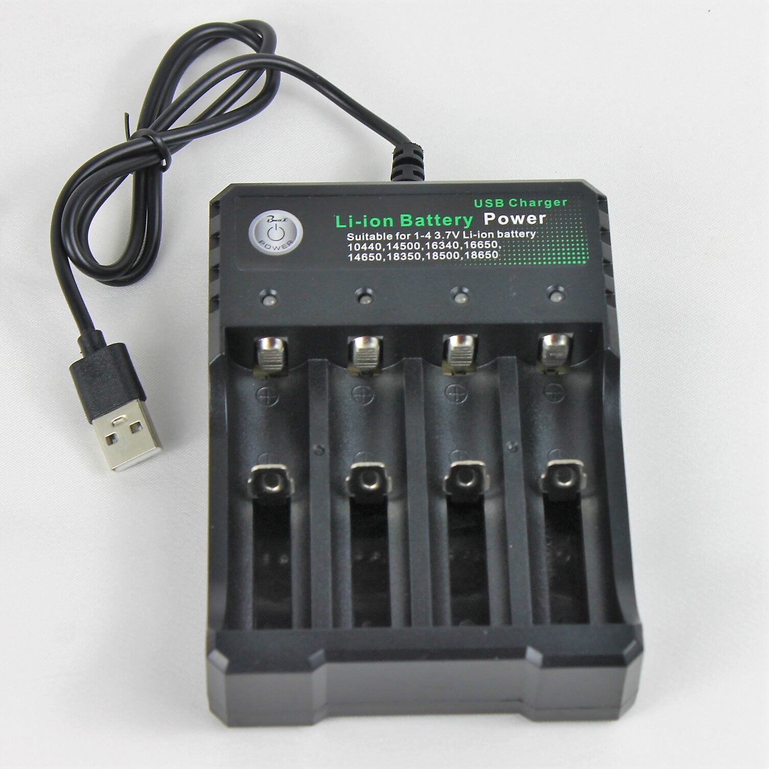 POP รางชาร์จถ่าน 4 Slots 18650 Batteries Lithium Ion Battery Charger