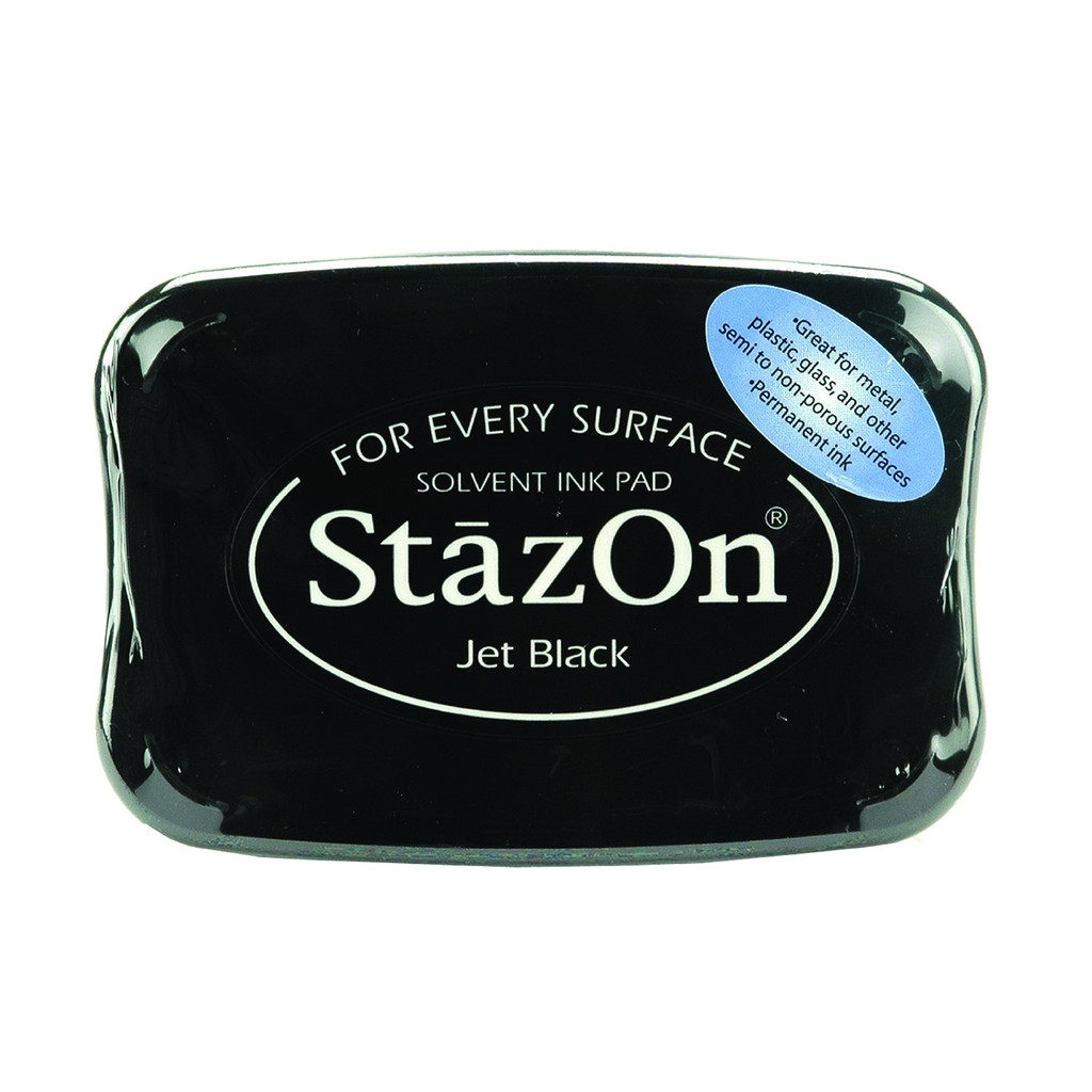 Stazon แท่นประทับ หมึกกันน้ำ ขนาดแป้น 76x48 มม. มี 14 สี