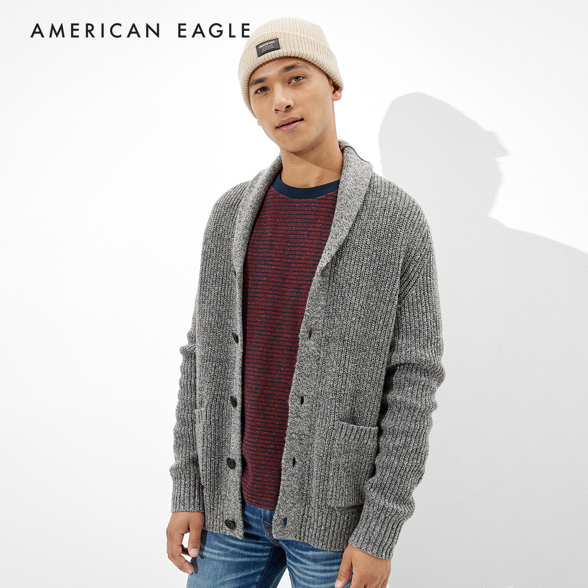 American Eagle Super Soft Shawl Cardigan เสื้อ คาร์ดิแกน ผู้ชาย(014-1666-006)