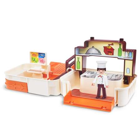 IGRACEK - 22211  พ่อครัวห้องครัว COOK  KITCHEN FOLDING BOX【 MADE IN CZECH 】(ชุดของเล่น playset Not Playmobil)