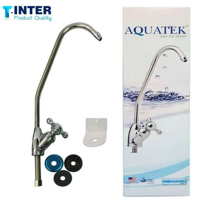 ก๊อกน้ำ เครื่องกรองน้ำ Aquatex  Ceramic Valve สายน้ำ 2 หุน เปิดปิดดเพียง 90 องศา วัสดุสแตเลส