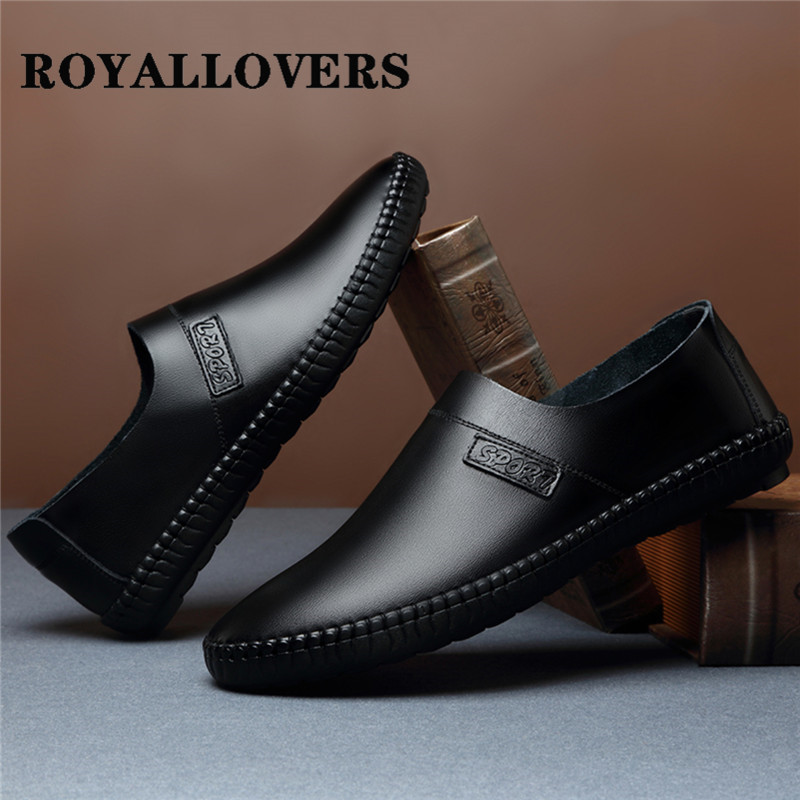 ROYALLOVERS รองเท้าหนังชาย รองเท้าทางการ รองเท้าทำงานสีดำ นิ่มใส่สบาย LA129