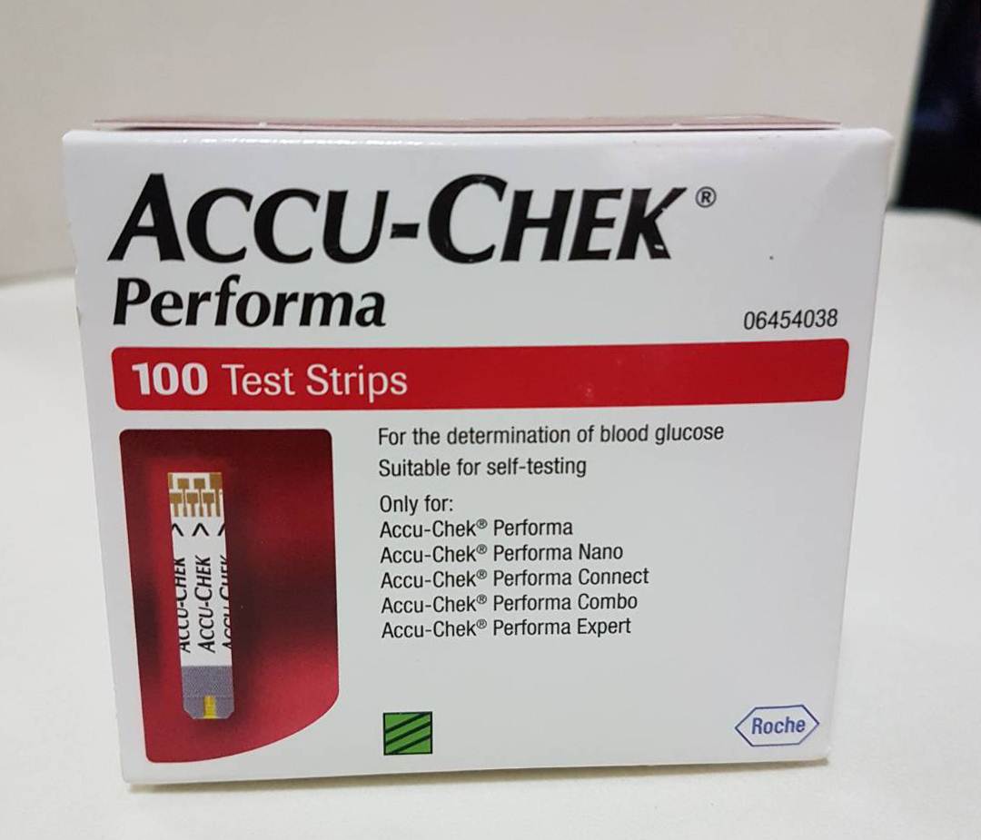 ล็อตใหม่ล่าสุด  ถูกมากๆ (ของแท้ พร้อมส่งไม่ต้องรอเป็นเดือน)  แผ่นตรวจ น้ำตาล Accu-Chek Performa Test Strip แอคคูเชต แผ่นตรวจน้ำตาล / Accu che