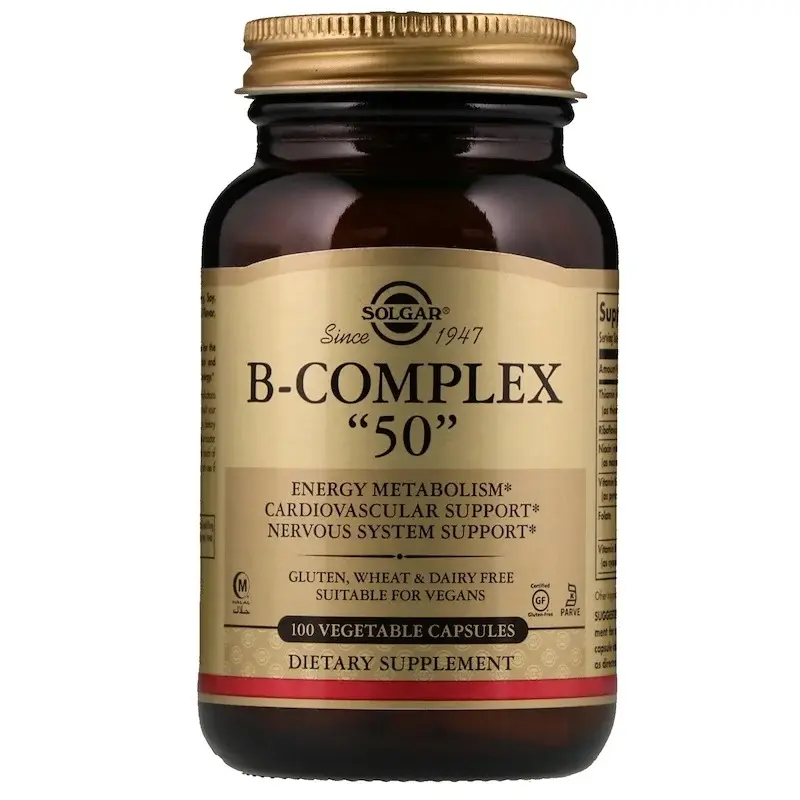 ภาพสินค้าวิตามินบีรวม Solgar, B-Complex "50", 100 Vegetable Capsules วิตามินบี Vitamin B บี คอมเพล็ก จากร้าน orangevitamin บน Lazada ภาพที่ 2