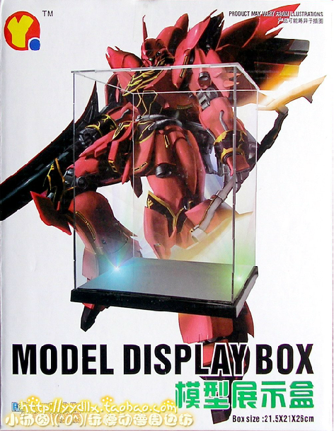 Model Display Box + LED / ตู้โชว์โมเดล 1/144 & 1/100 Size : 21.5 x 21 x 26cm
