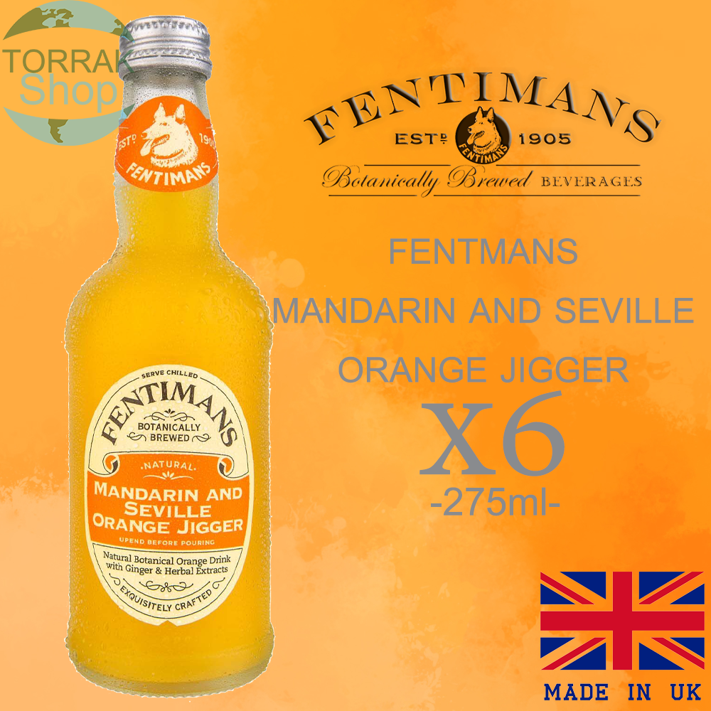 Fentimans Mandarin And Seville Orange Jigger เฟนติแมนส์ ส้มแมนดาริน 275มล. แพ็ก 6 ขวด