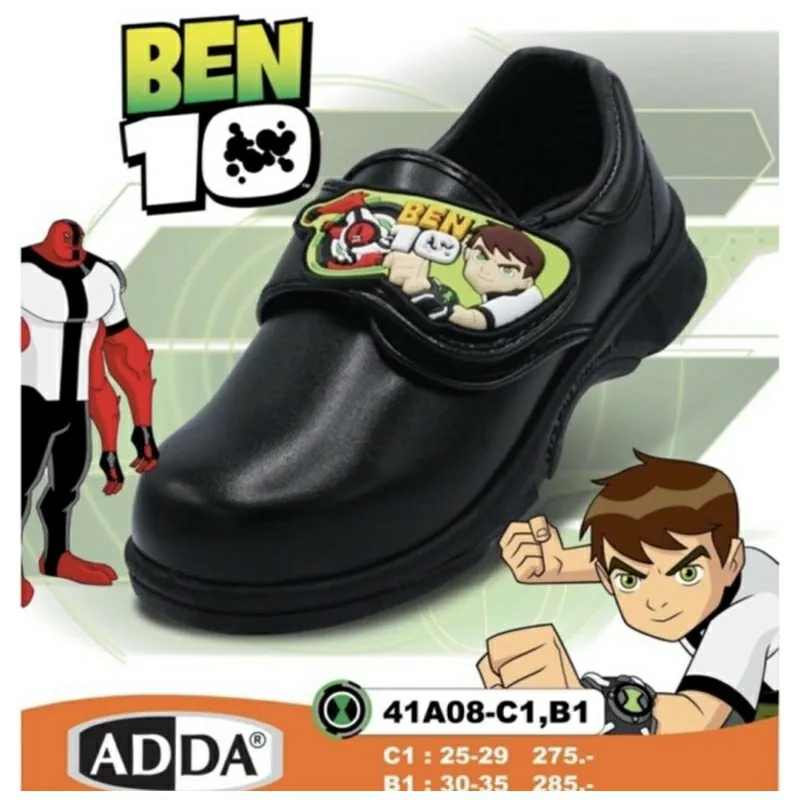ภาพสินค้าADDA รองเท้านักเรียนอนุบาล ชาย สีดำ ADDA BEN10 รุ่น 41A08 SALE (ค่าส่งถูก) New จากร้าน NN Shoe บน Lazada ภาพที่ 1