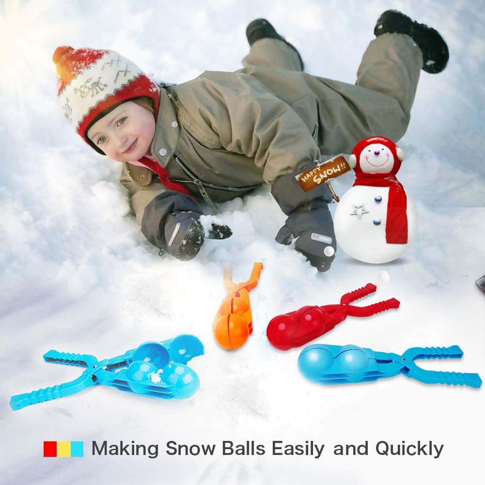 XSUIMI ฤดูหนาวสีสุ่มแม่พิมพ์ของเล่น Double-ลูกบอลของเล่นเด็ก Snowballs ต่อสู้ทรายทำแม่พิมพ์ผู้ผลิตก้อนหิมะแม่พิมพ์คลิปลูกบอลหิมะ Snow Ball Maker