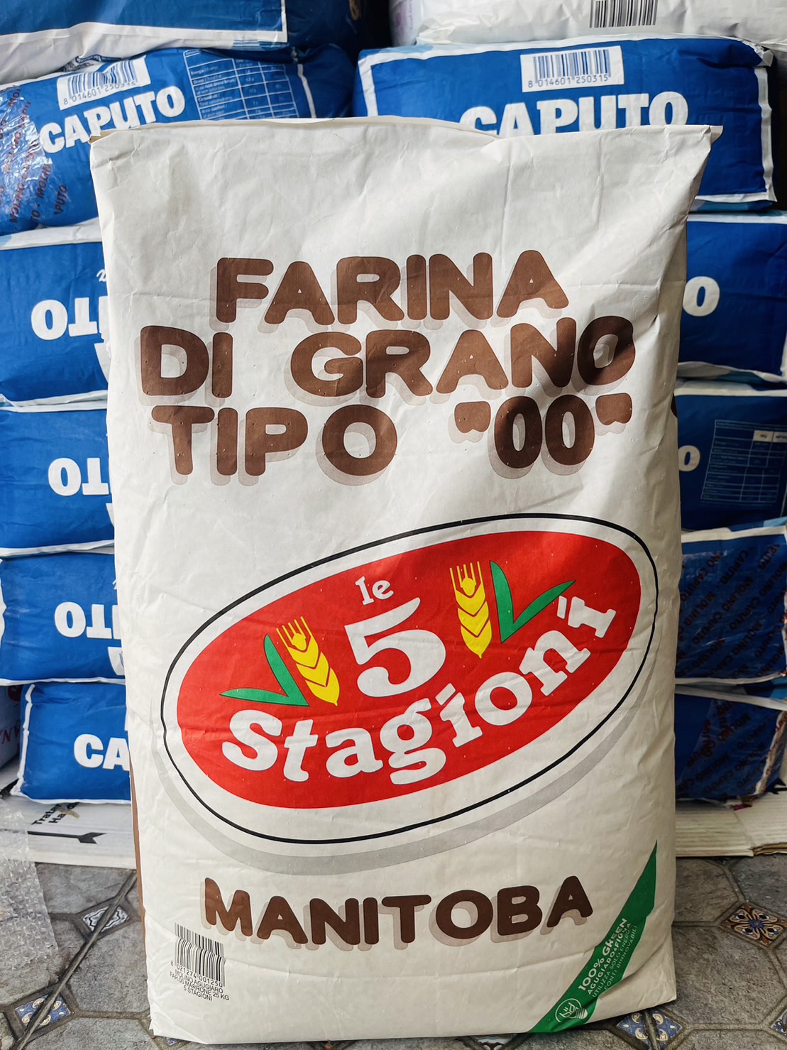 แป้งLe5 Stagioni MANITOBA แป้งโปรตีนสูงFARINA DI GRANO TIPO 00  Repackedแบ่งบรรจุ 5 kg.