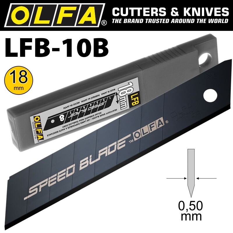 ใบมีด OLFA โอฟ่า รุ่น LFB-5B ใบมีดคัตเตอร์ ( 1 หลอด )