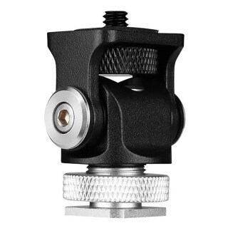 Mini hot shoe mount monitor microphone flash holder 1 4 inch screw camera bracket tripod head for monitor flash camera accessories 1