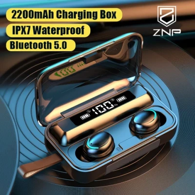 ZNP TWS Earphones 3500mAh Charging Box Wireless Headphone 9D Stereo Sports Waterproof Bluetooth 5.0 Earbuds Headsets With Microphone