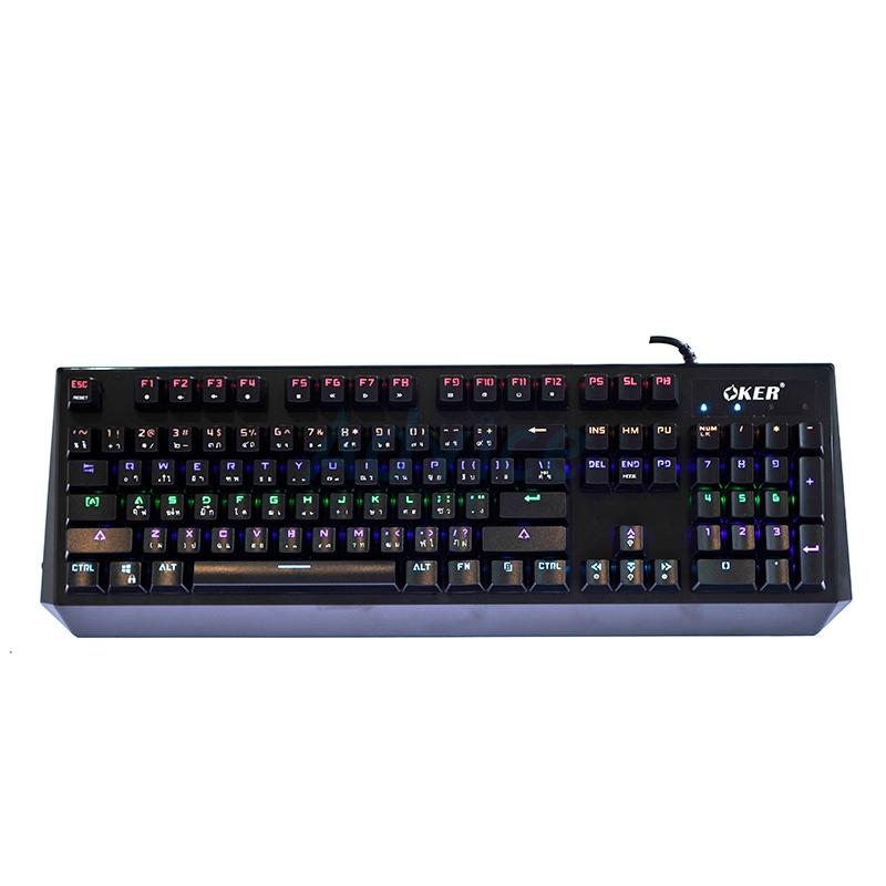 OKER คีย์บอร์ด KEYBOARD K79 Blue-Switch (Black) | Lazada.co.th