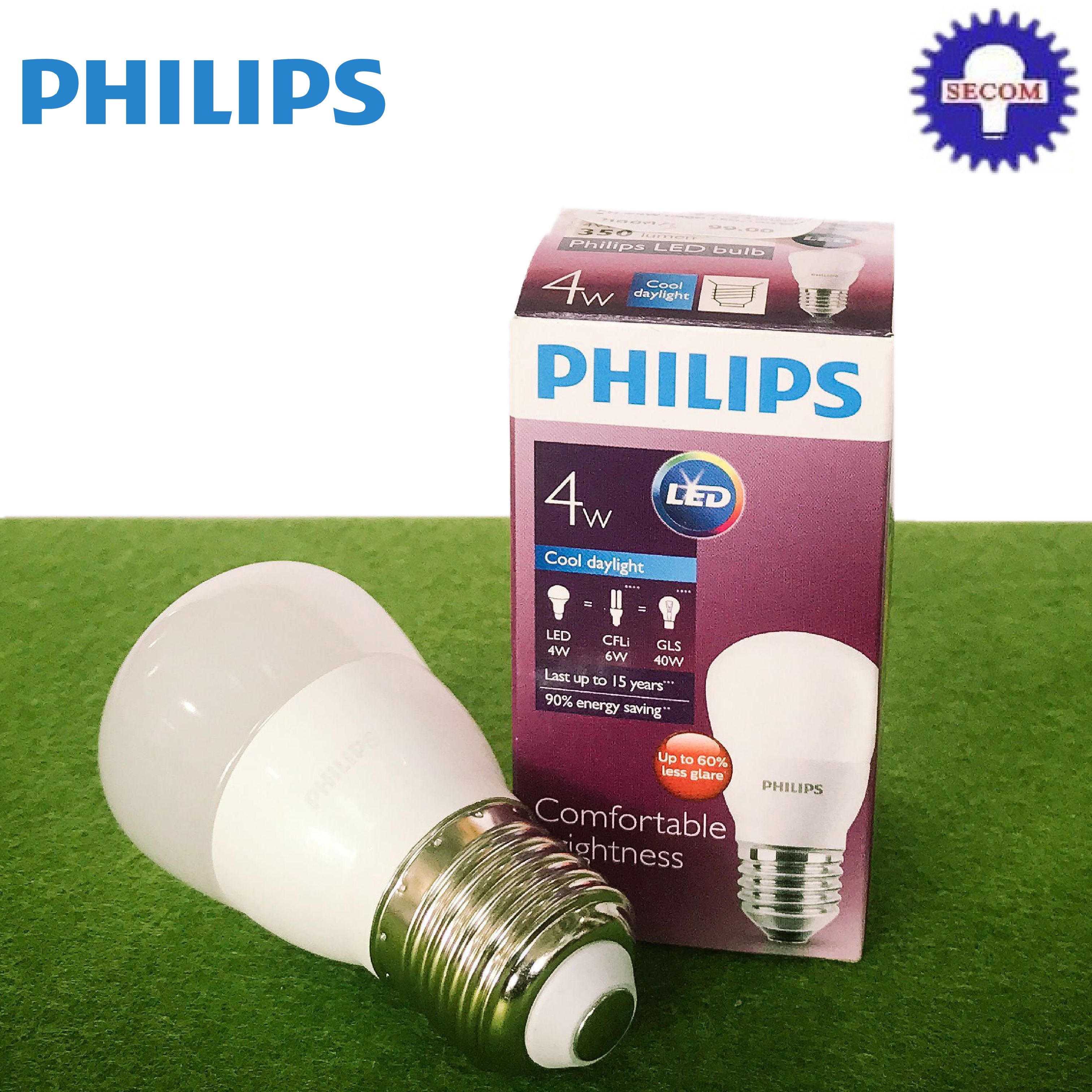 หลอดไฟ LED PHILIPS 4W Daylight/Warm White E27 หลอดไฟแอลอีดี ฟิลิปส์ 4W