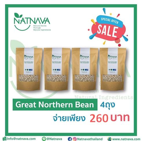 ถั่วขาว (Great Northern Bean) 2 Kg เกรดพรีเมียมร์ (USA) I NATNAVA
