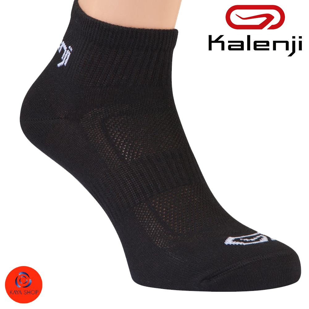 ถุงเท้า วิ่ง Kalenji  รุ่น EKIDEN  Pack 3 คู่  สีดำ #Size EU35/38 ของแท้ 100%