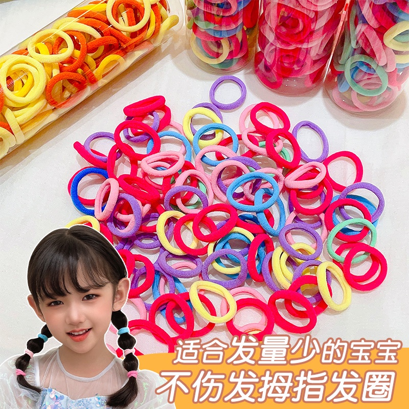 100 Cái/hộp Dây Chun Buộc Tóc đuôi Ngựa