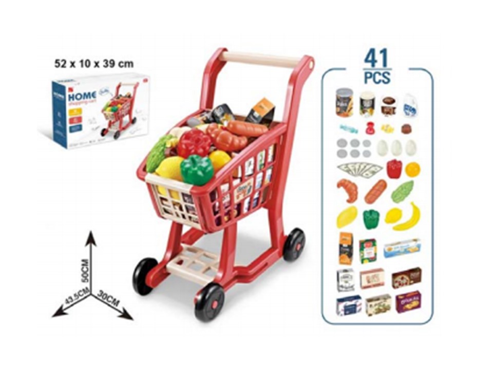 Home Shopping Cart - รถเข็นซุปเปอร์สีแดง