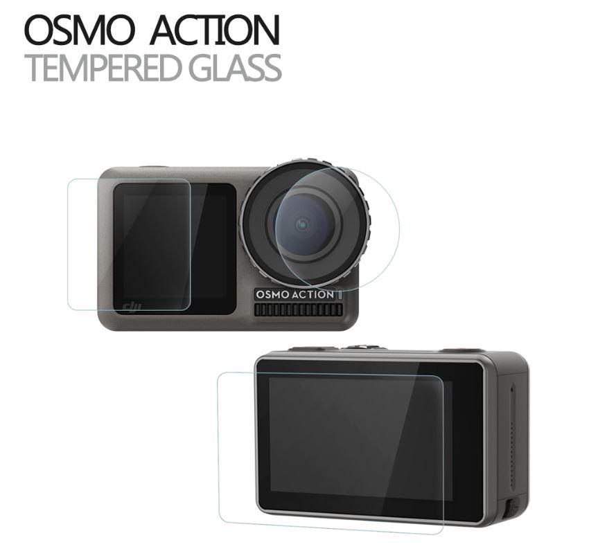 ฟิล์มกระจกนิรภัย กล้อง OSMO Action Tempered Glass Screen Scratch-resistant Protective Film DJI Osmo Action 3 ชิ้น/เซ็ต