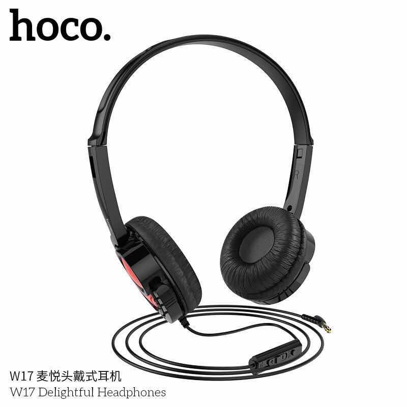 HOCO W17 หูฟังครอบหู Delightful Headphones DIGITAL STREREO HEADPHONE เสียงใส เบสหนัก (Hoco แท้ %)